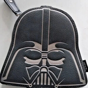 Loungefly Disney Star Wars Darth Vader Coin Case Wallet Black Silver-Collectible
